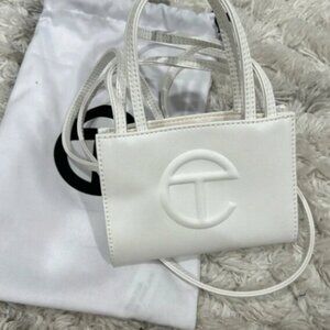 telfar white shopping handbag Small lipstick bag